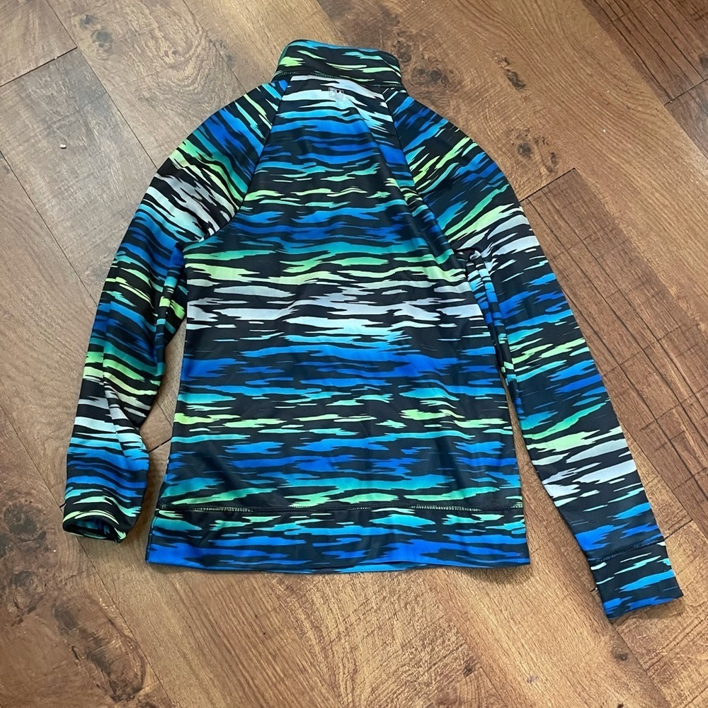 Fila performance sport women’s half zip pullover sz xs blue black green yellow - Picture 4 of 5